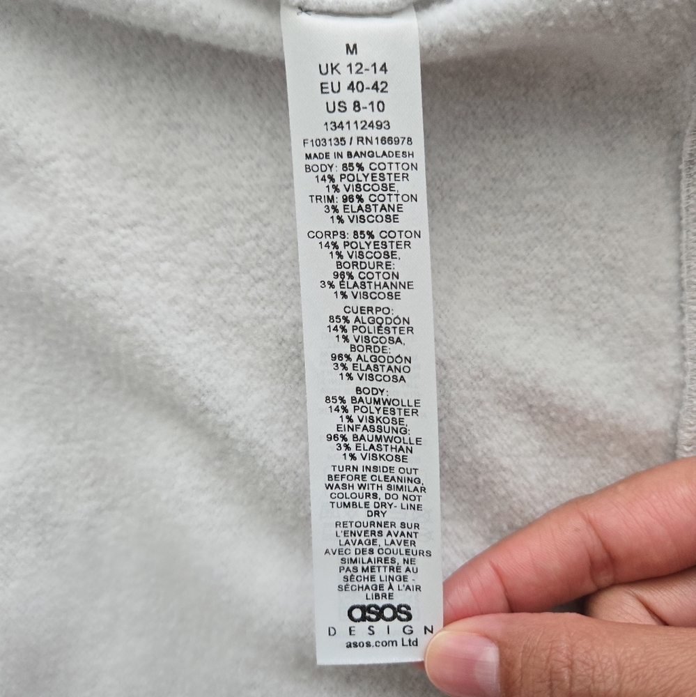 ASOS Gray Crew Neck Boxy Sweater - Picture 7 of 7